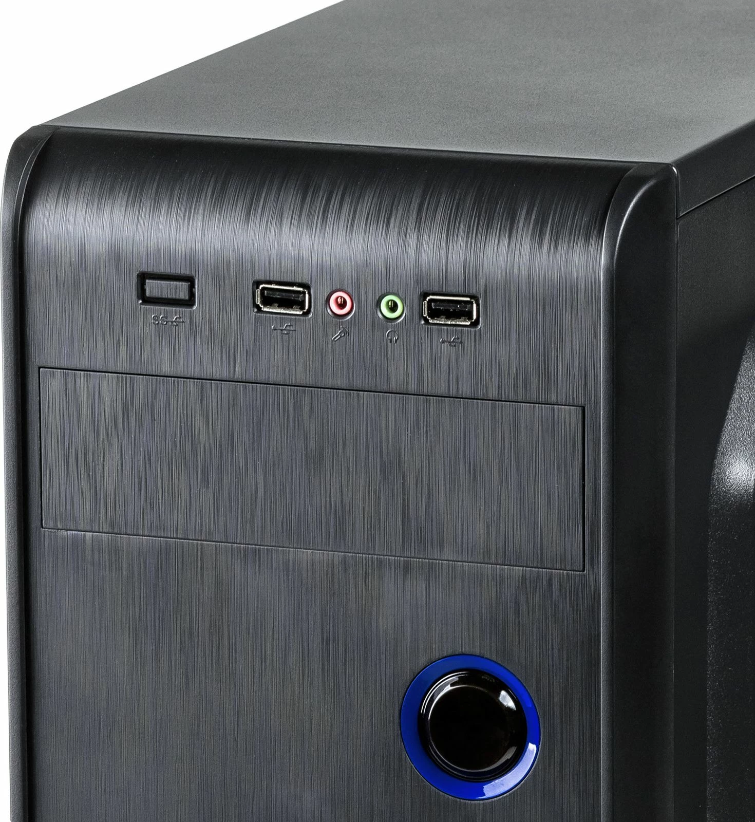 Kasë Akyga AK939BL Midi Tower për ATX/mATX, pa PSU, e zezë