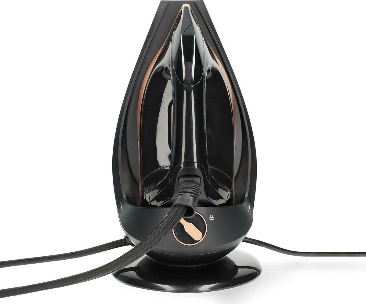 Hekur me avull Nedis IRONSS1000, 2400W, rezervuar 1.5L, pllaka qeramike, i zi