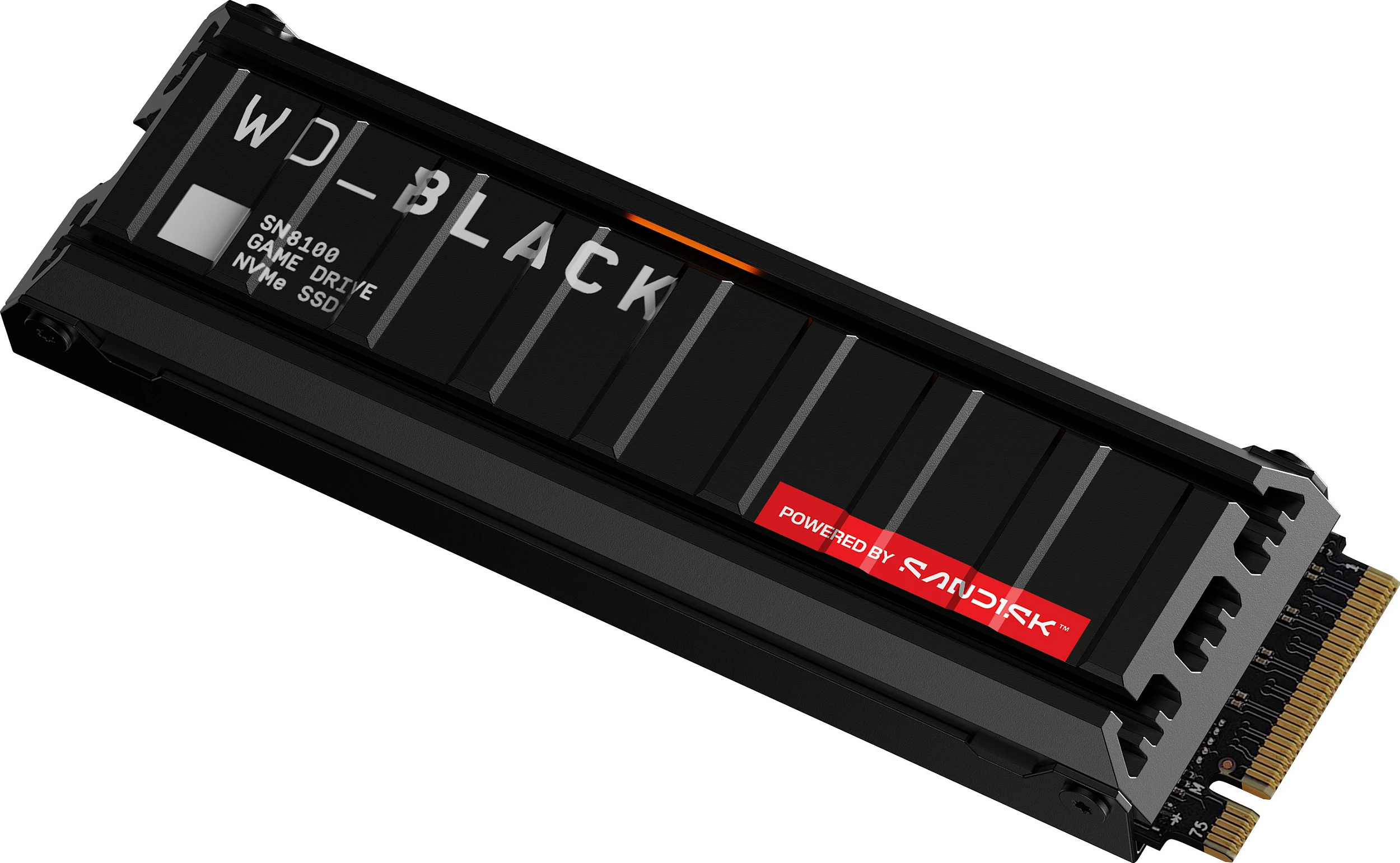 SSD i brendshëm SanDisk WD_BLACK SN8100 NVMe M.2 4TB PCIe 5.0, me heatsink, i zi