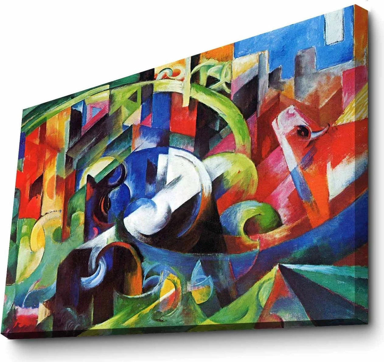 Pikturë dekorative në kanavacë, art i Franz Marc, shumëngjyrëshe, 70x100cm, 70100FAMOUSART-033