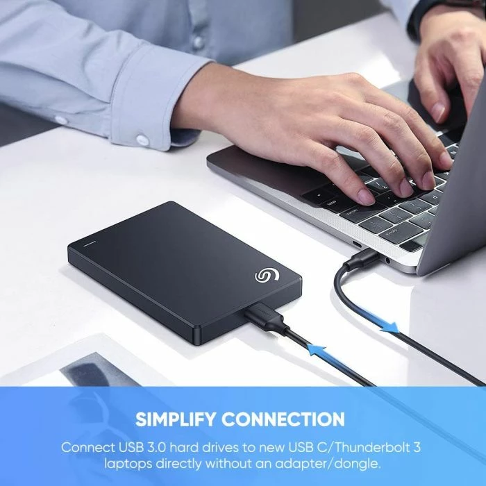 Kabllo UGREEN 20103 USB-C në Micro-B 3.0, 1 m, 5 Gbps, 15 W, e zezë, polybag