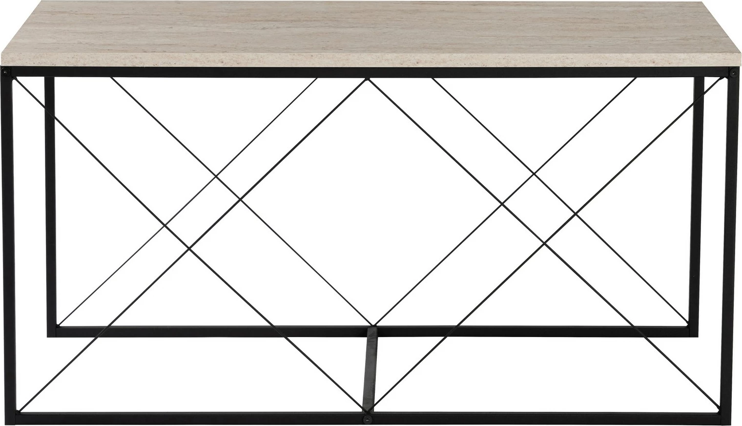 Set tavolinash kafeje Hanah Home, Defne, e zezë, travertin