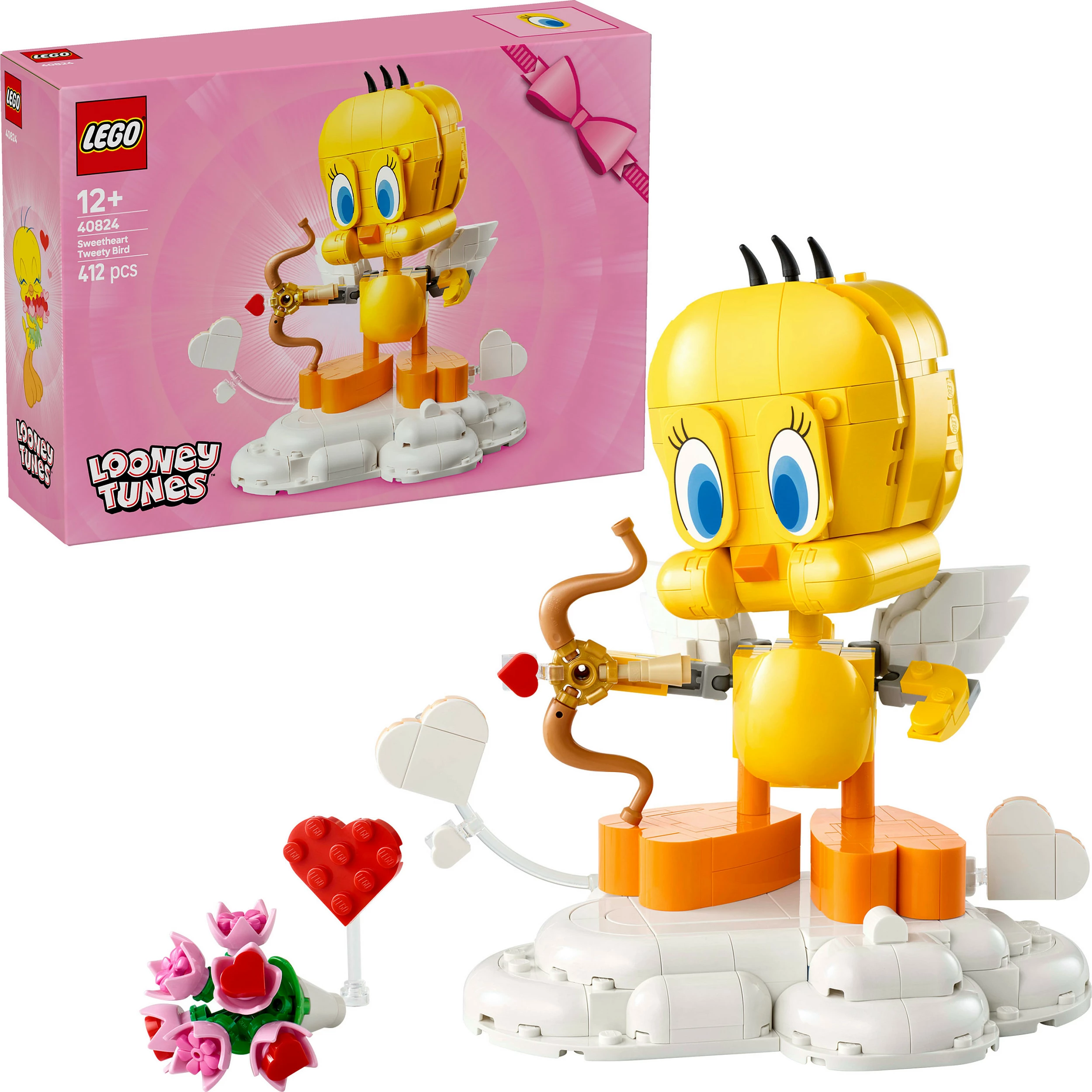 Set ndërtimi LEGO Iconic Sweetheart Tweety Bird 40824, 412 pjesë, 12+, shumëngjyrësh