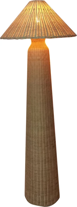 Llambë dyshemeje Mesulus Inart E27 ratan natyral D56.5x150cm