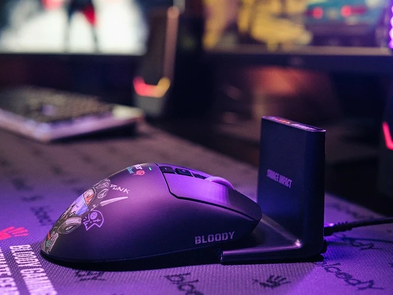 Maus A4-Tech Bloody R73 ULTRA DUO Cypher Ghost, wireless, RGB, i zi