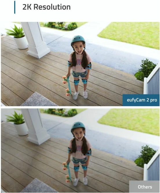 Set kamera sigurie ANKER Eufy eufyCam 2 Pro T88523D2, 2K, Wi‑Fi pa kabllo, bateri 365 ditë, IP67, 3 kamera + HomeBase 2, e bardhë