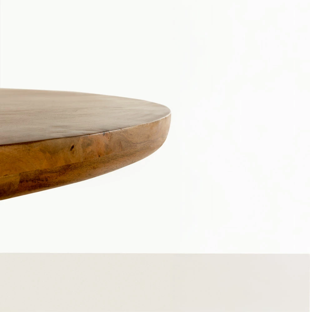 Tavolinë Gate, dru mango, ngjyrë natyrale, 140x140x75cm