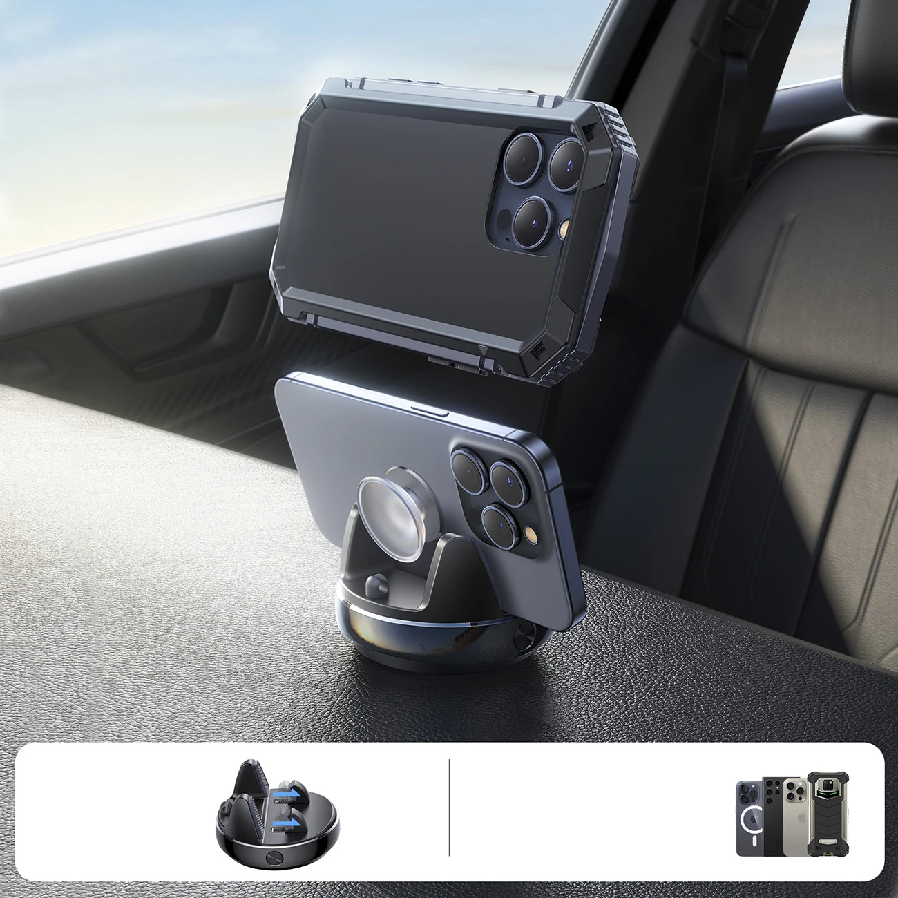 Mbajtës telefoni për veturë Joyroom JR-ZS330, i zi