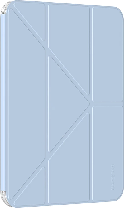 Mbështjellës tablet, AmazingThing Minimal Case, për iPad 11" (2025) dhe iPad 10.9" (2022), kapak me këmbëz qëndrese, mbajtës Apple Pencil, profil i hollë me pjesë të pasme transparente, blu