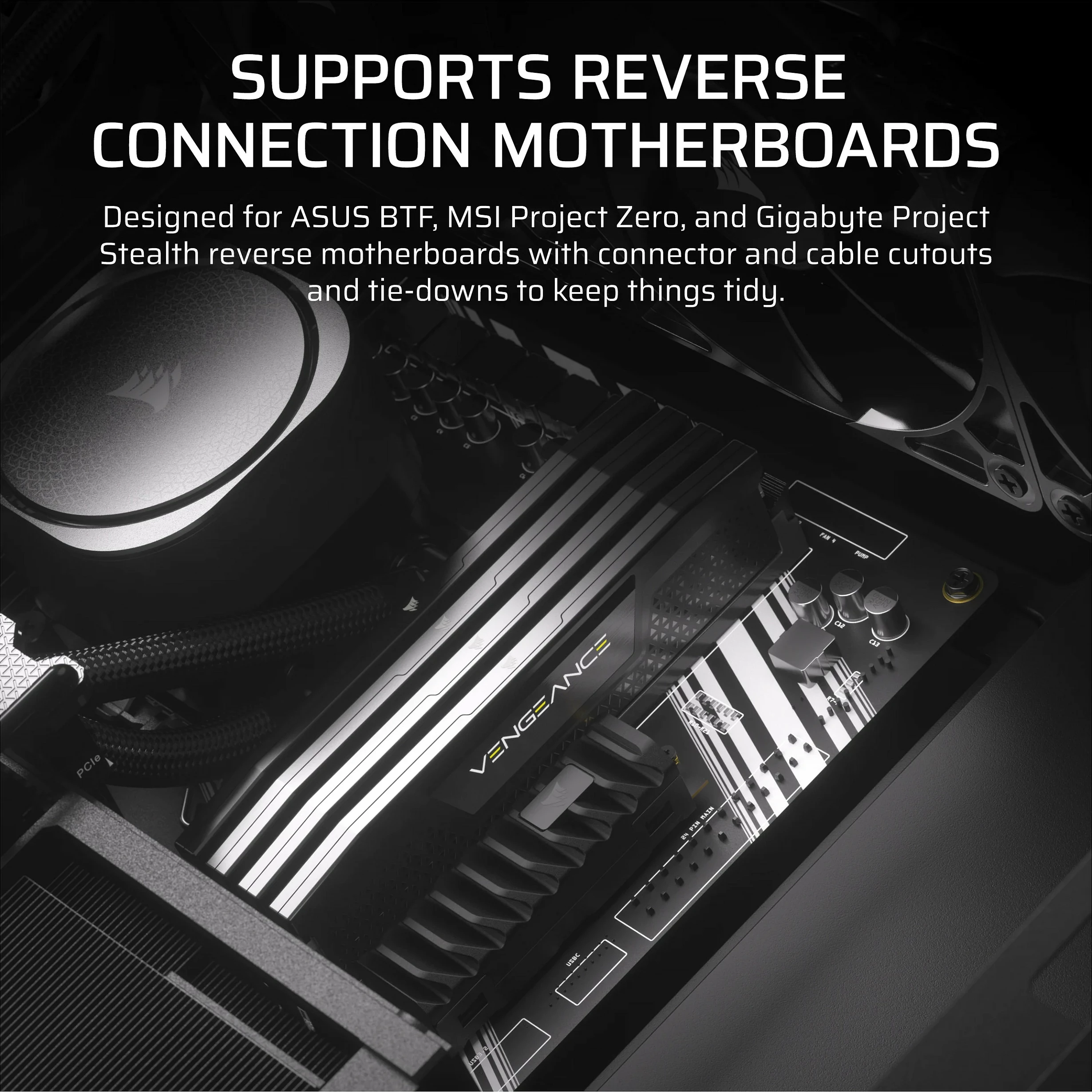 Kasë Corsair FRAME 4000D RS, Midi Tower ATX/EATX, xham i temperuar, e zezë