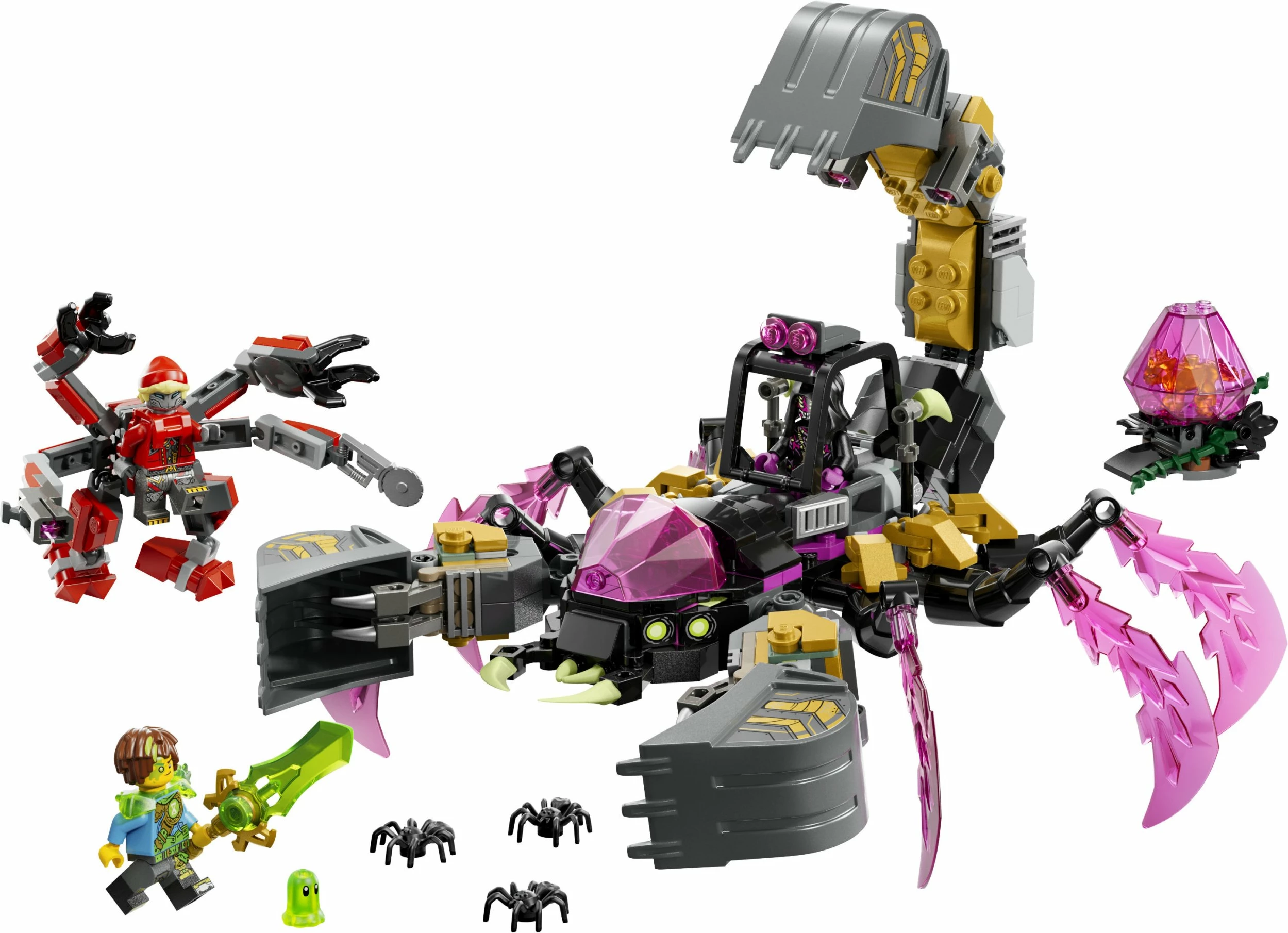 Set konstruksioni LEGO DREAMZzz Nightmare Scorpion Excavator 71513, 505 pjesë, 2-në-1
