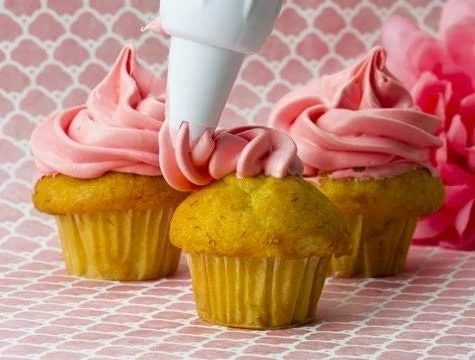 Aksesorë për ëmbëlsira Dolly AED, shiringë me 7 forma, rozë