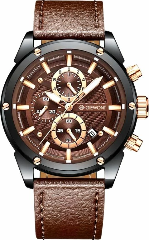 Orë dore meshkuj Giewont GW8810-A3, kafe/zeze