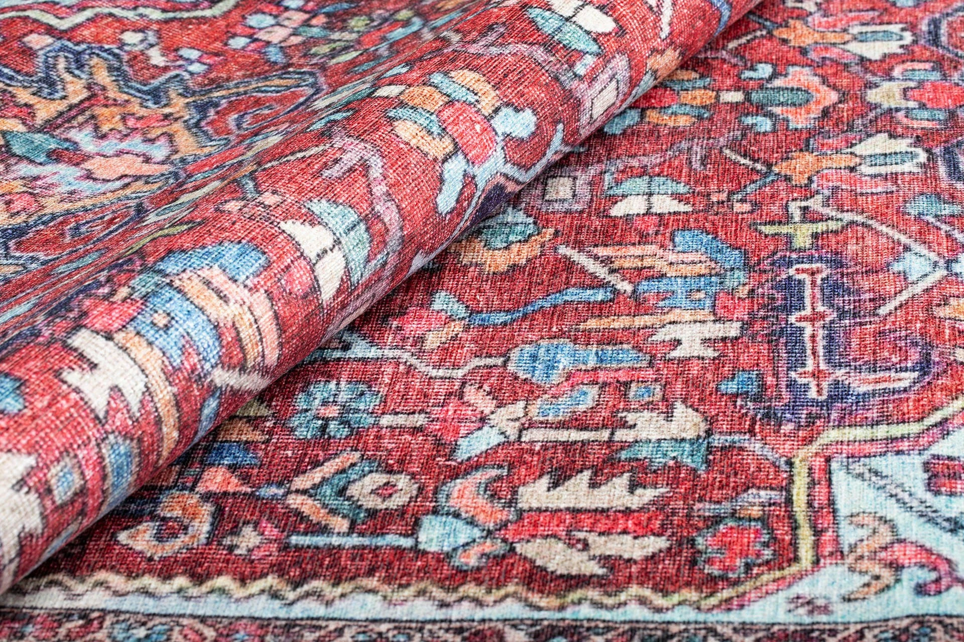 Qilim (230 x 330) Conceptum Hypnose, Blues Chenille - e kuqe e errët AL 352