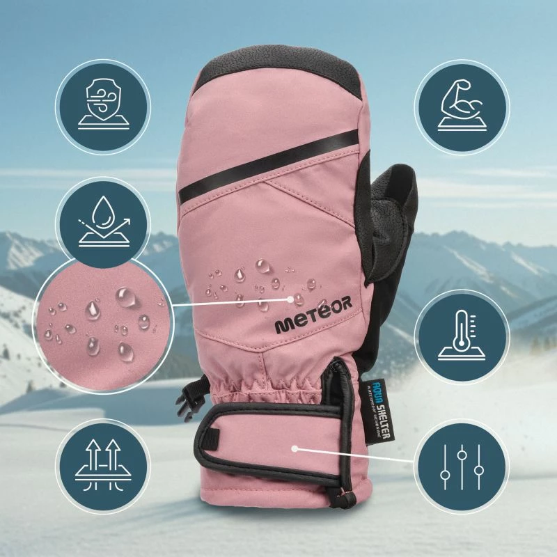 Doreza dimri Meteor, unisex, rozë/zeza [Madhësia: Standarde]