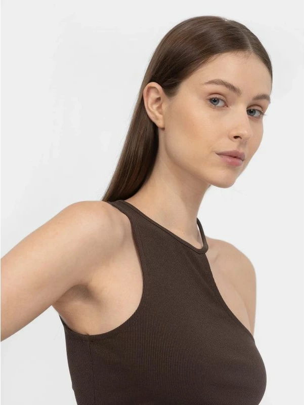 Crop top njëkrahëshe 4f për femra