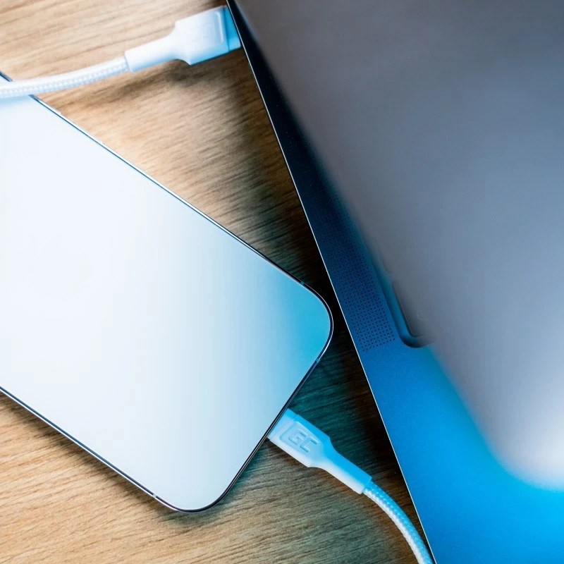Kabëll Green Cell GC PowerStream 1 m, USB-C në USB-C, Bardhë