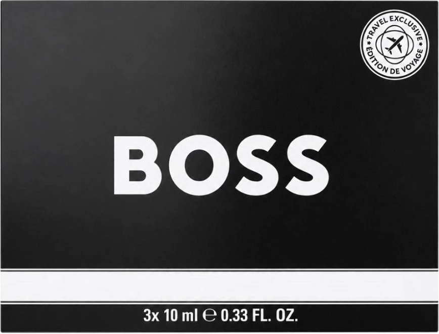 Set miniatura Eau de Toilette dhe Eau de Parfum për meshkuj Hugo Boss Boss Bottled/Boss Bottled Beyond/Boss The Scent, 3x10ml