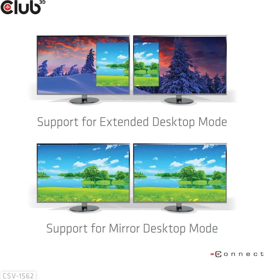 Docking station Club3D CSV-1562, 6xUSB3, 2xDP, 3xHDMI, LAN, USB-C, e zezë