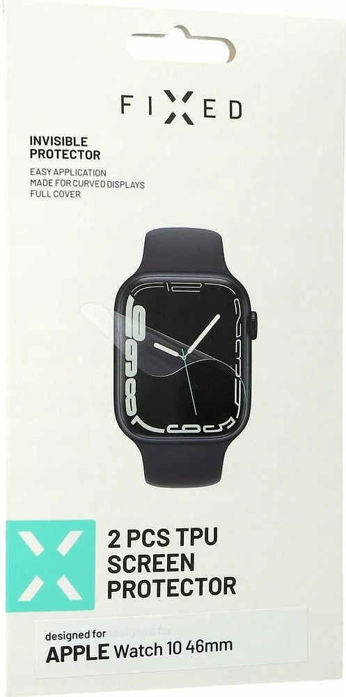 Film mbrojtëse Fixed Invisible Protector për Apple Watch 10 46mm, TPU 0.125mm, 2 copë, Transparent