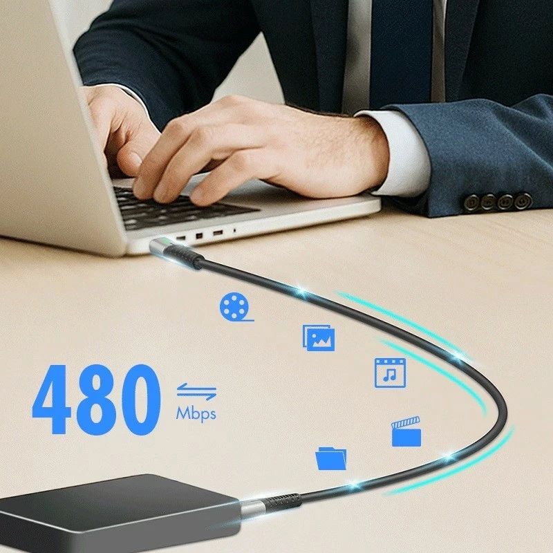 Kabëll USB-C LogiLink 1.5m, 100W, 480Mb/s, LED, i zi