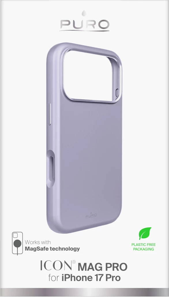 Mbështjellës Puro Icon Mag Pro për iPhone 17 Pro, MagSafe, me mbrojtje kamere, butona alumini, rozë