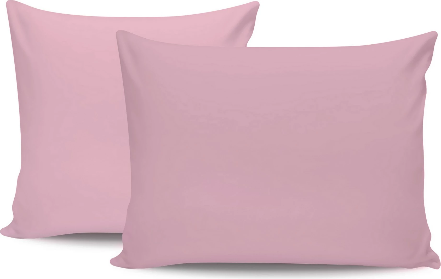 Set këllëfësh jastëku (2 copë), pambuk Ranforce, ngjyrë rozë e zbehtë, L'essentiel