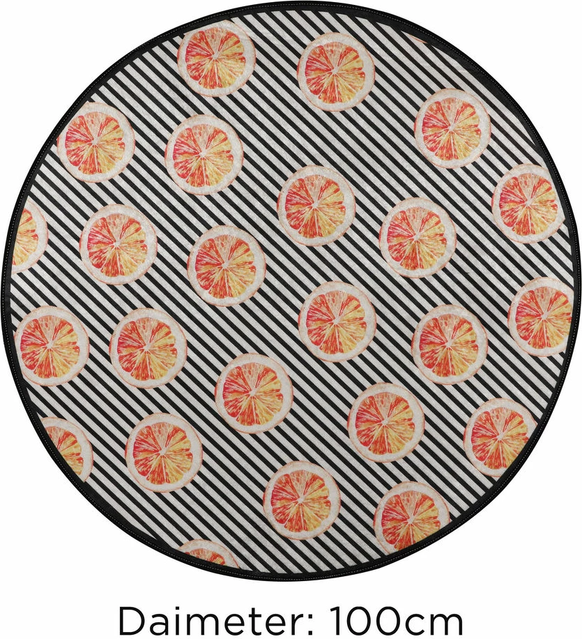 Tapet banje Mijölnir, Tranche Circle Djt 100, shumëngjyrësh, 100cm