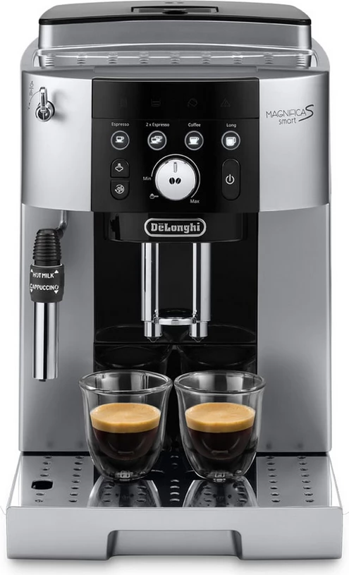 Aparat kafeje automatik De'Longhi Magnifica S Smart ECAM250.23.SB me mulli të integruar, 2 dalje, sztim për qumësht, argjendtë