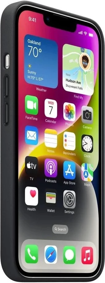 Mbështjellës lëkure Apple MPP43FE/A për iPhone 14, i zi