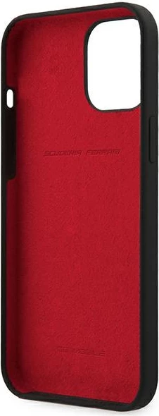 Mbështjellës Ferrari FESSIHCP12LBK për iPhone 12 Pro Max 6.7", silikon, zi