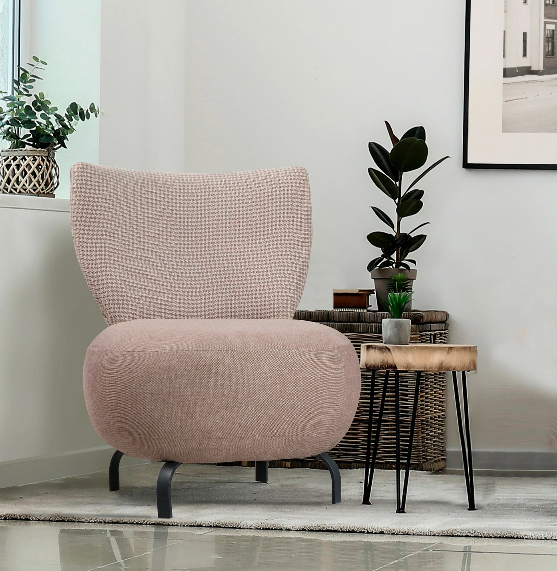Karrige krahu Atelier del Sofa, Loly, ngjyrë salmon