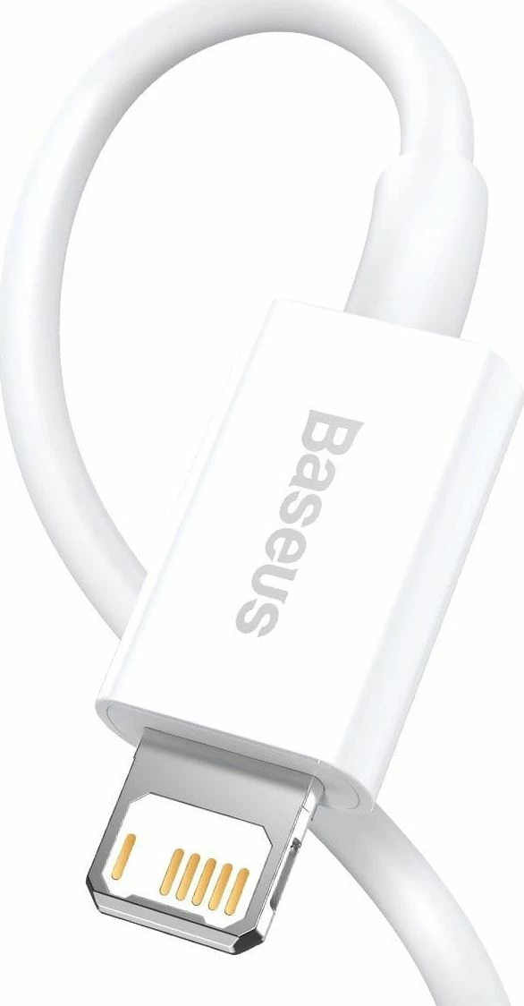 Kabllo USB-A në Lightning Baseus CALYS-A02 1 m e bardhë