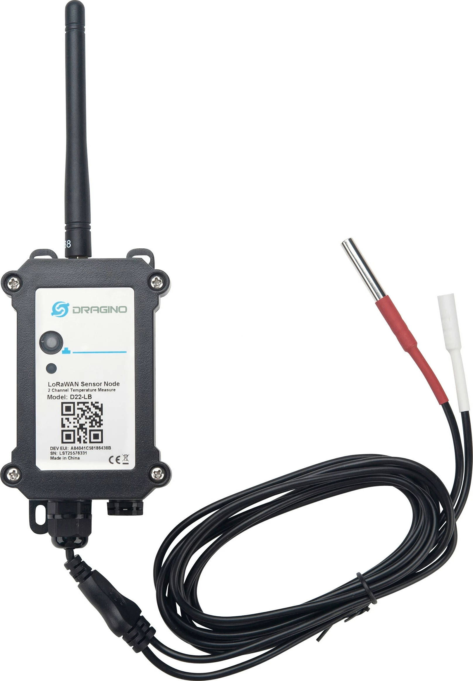 Sensor temperature Dragino D22-LB-EU868, i jashtëm