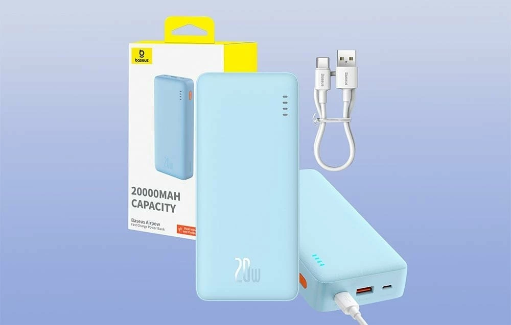 Power bank Baseus Airpow 20000mAh 20W, blue