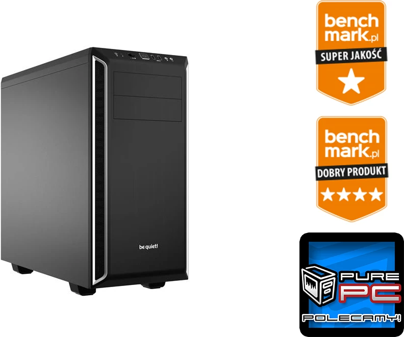 Kasë be quiet! Pure Base 600 BG022 Midi Tower ATX/µATX/Mini-ITX, e zezë/argjendtë