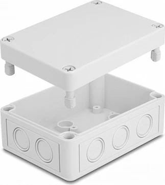 Kuti instalimi DeLOCK 130x93x57 mm, IP65, montim në mur, ABS, gri