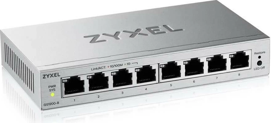 Switch Zyxel GS1200-8V3, 8 porte, Managed