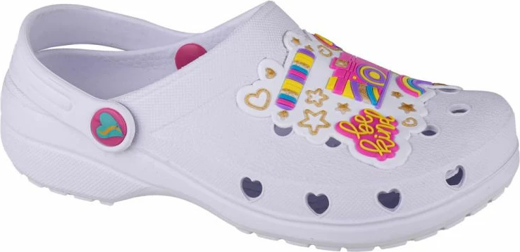 Slides për fëmijë Skechers, të bardha