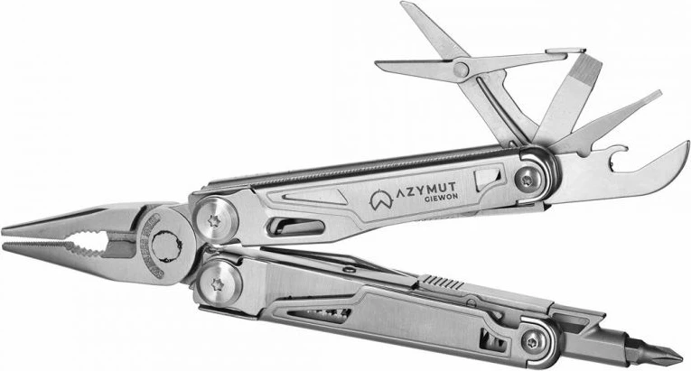 Multitool Azymut për turizëm, çelik