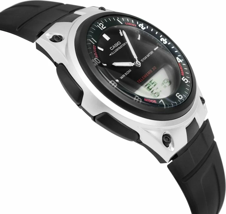 Orë dore për meshkuj Casio, e zezë