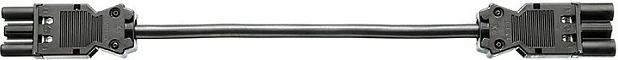 Kabllo rryme Bachmann 375.0044, GST18i3 mashkull-në-femër, 0.5 m, H05VV-F 3G1.5, e zezë