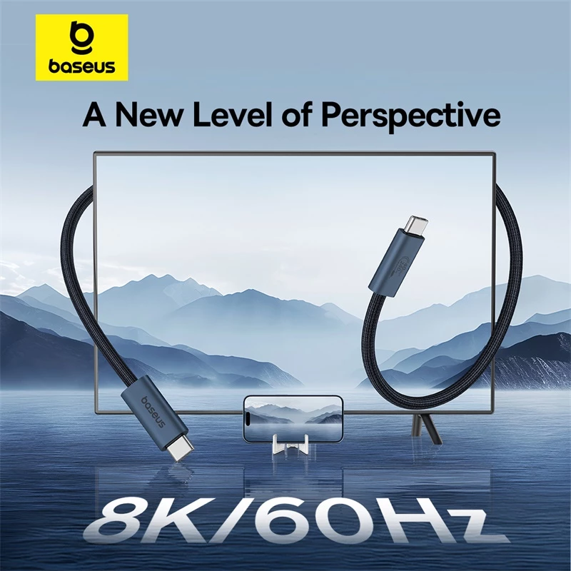 Kabllo USB-C Baseus CB000068, 1m, 240W, 8K 60Hz, e zezë