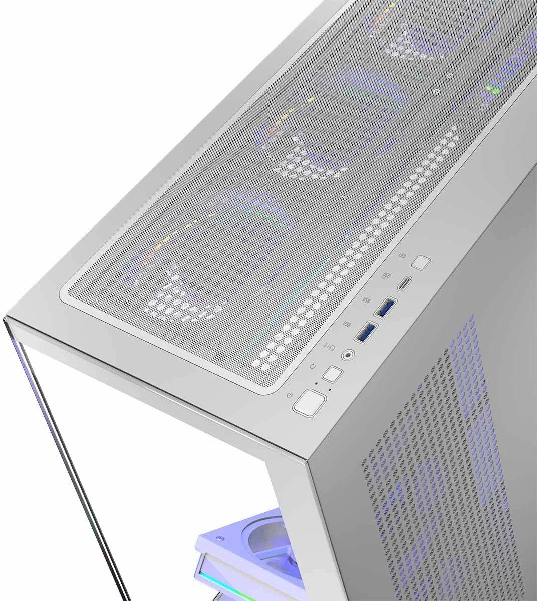 Kasë Modecom Volcano Stellar 8F ARGB (AT-STELLAR-8F-ARGB-20) ATX Midi Tower, USB-C, e bardhë