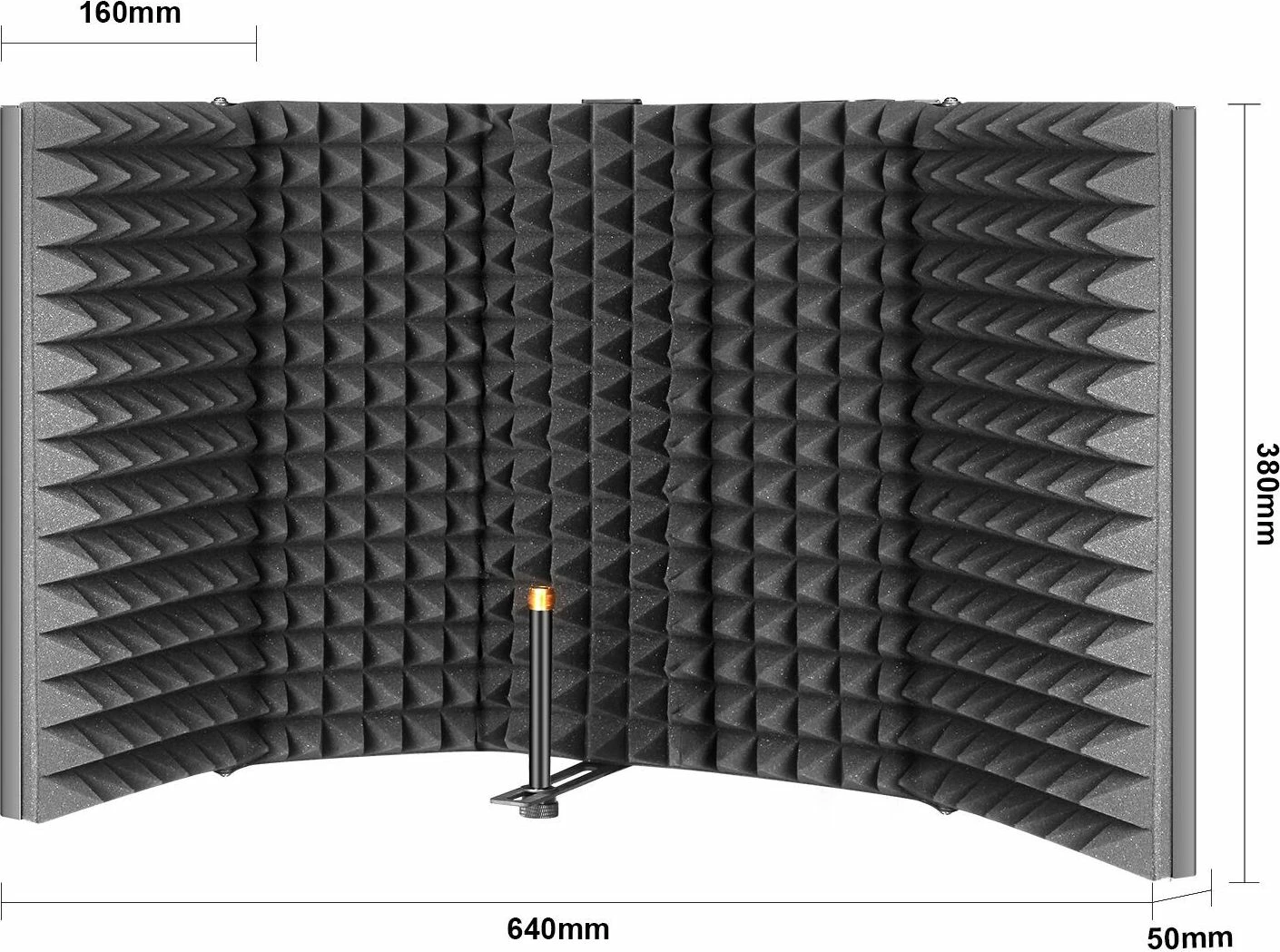 Kabinë akustike Mozos MSHIELD-CABIN-PRO PRO, 5-panel e palosshme, adapter 3/8\"-5/8\", e zezë