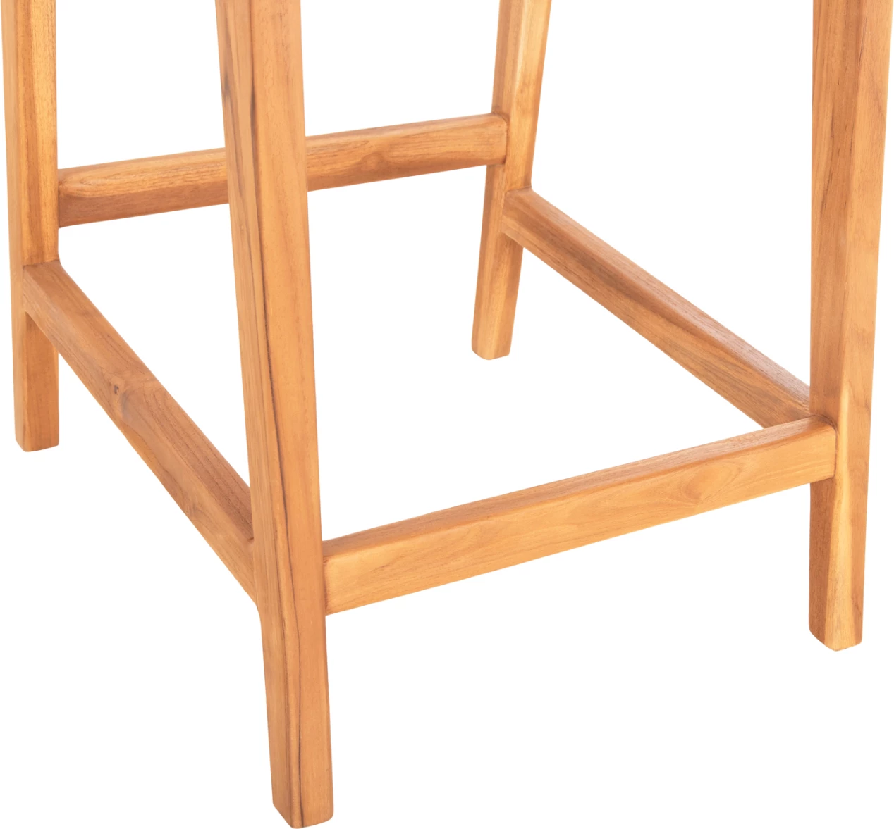 Karrige për bar me mbështetëse BORIS FH9381.11 dru tik & litar VIRO 46x53x96 cm