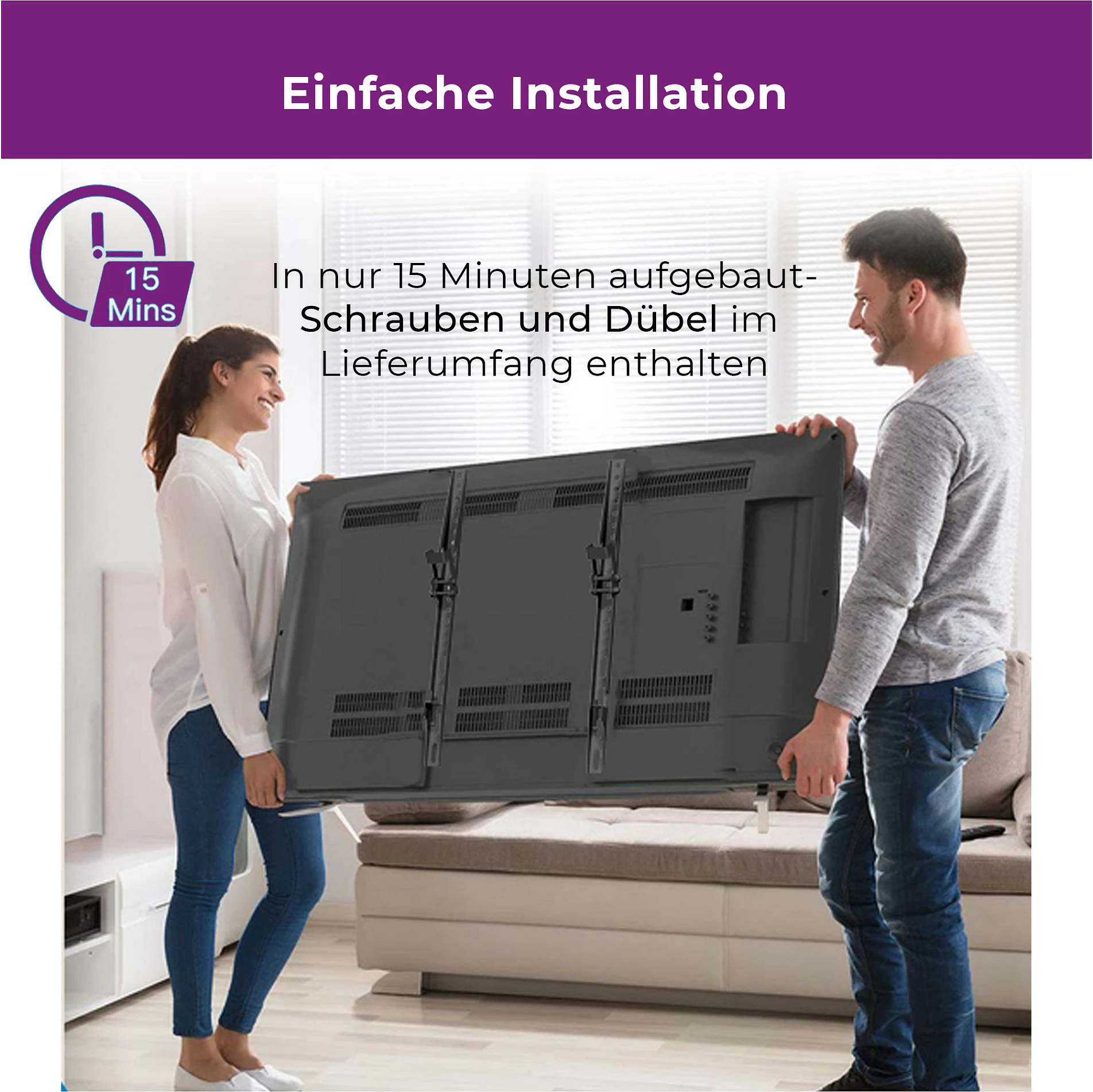 Mbajtëse muri për TV Ultron WM200, VESA 75x75-400x400, 35 kg, rrotulluese/anueshme, e zezë