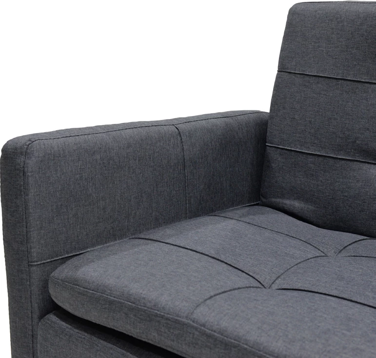 Divan 3 ulës, shtrat, fleksibil,, ngjyrë gri e errët, 198x87x76