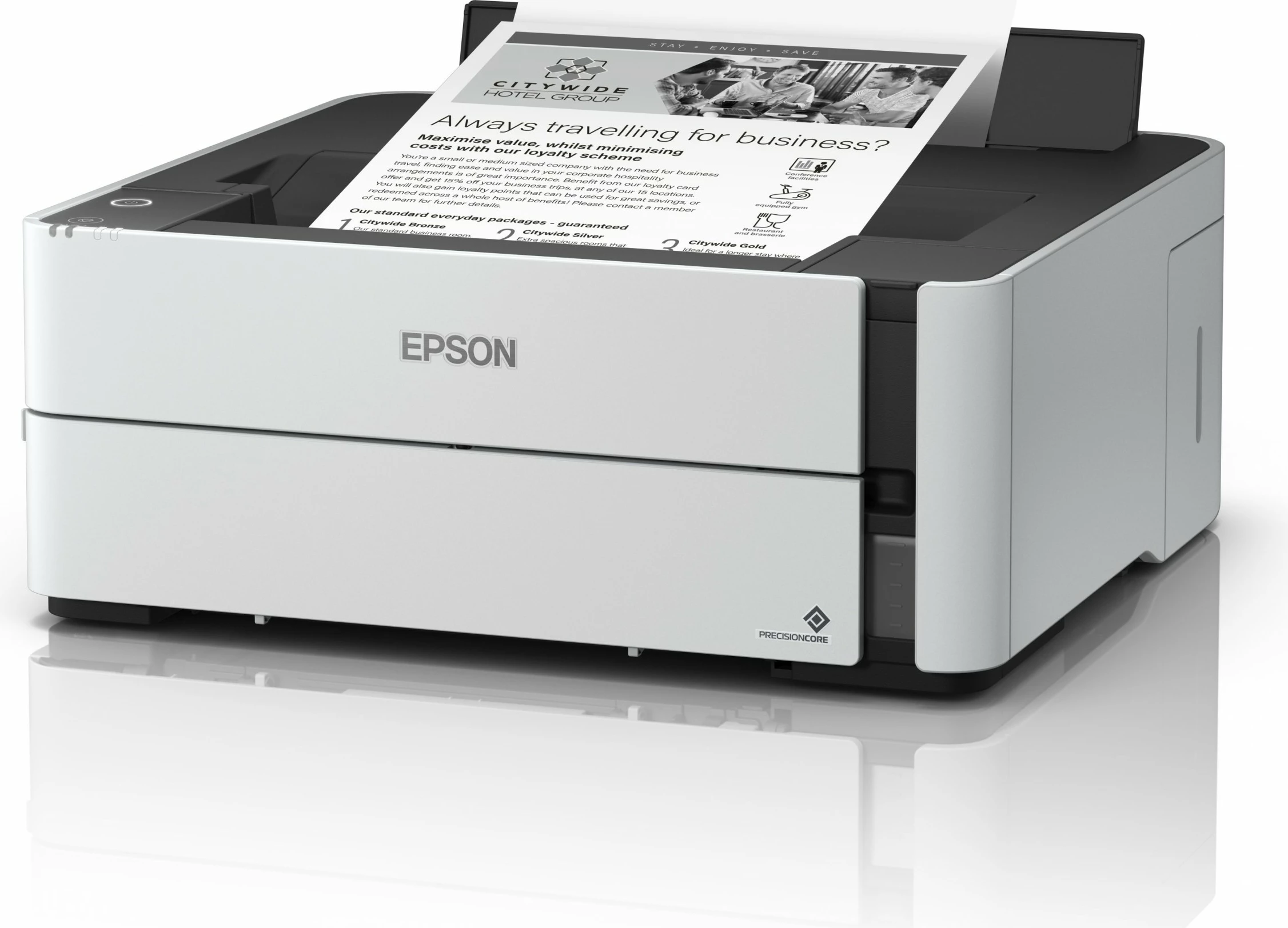 Printer Epson EcoTank ET-M1170, 1200 x 2400 DPI, A4, 20000 faqe në muaj, 39 ppm, Printim duplex, Gri