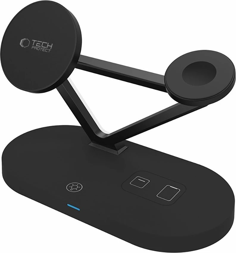 Karikues wireless 3-në-1 Tech-Protect QI15W-A41 me MagSafe për Apple, i zi